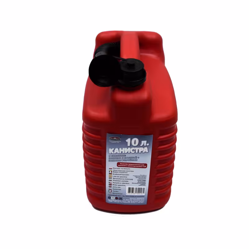 Канистра пластиковая для топлива Мамонт M-787, красный, 10 л