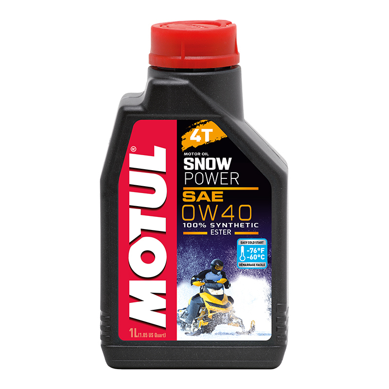 Масло моторное синтетическое для 4Т снегоходов Motul Snowpower 0W40 SJ, 1л