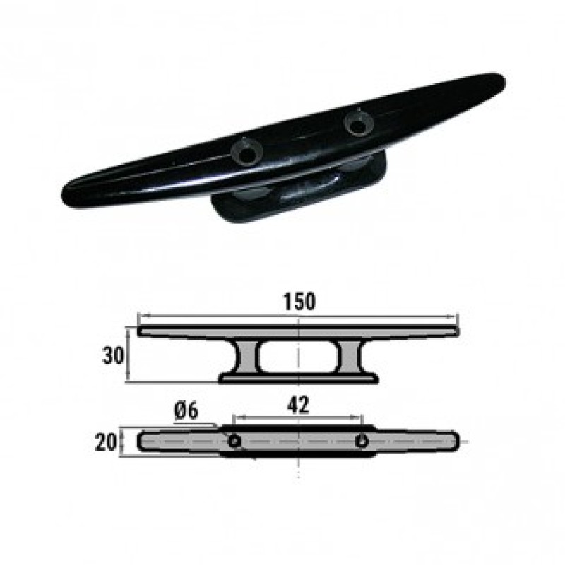 Утка швартовая CIM 0602-1506, 150 мм