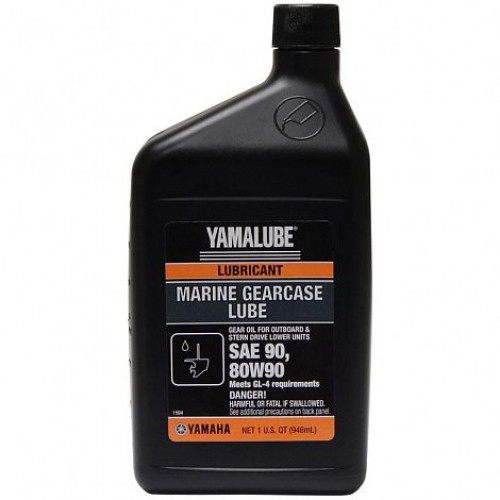 Масло трансмиссионное для лодочных моторов Yamalube Gearcase Lube GL-4 SAE 80W90, 946 мл