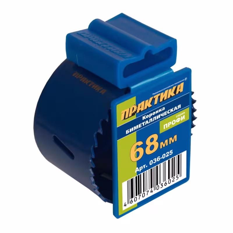 Коронка биметаллическая Практика 036-025, 68 мм