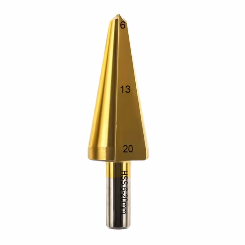 Сверло по металлу конусное 6-20 мм TIN (1шт.) ПРАКТИКА