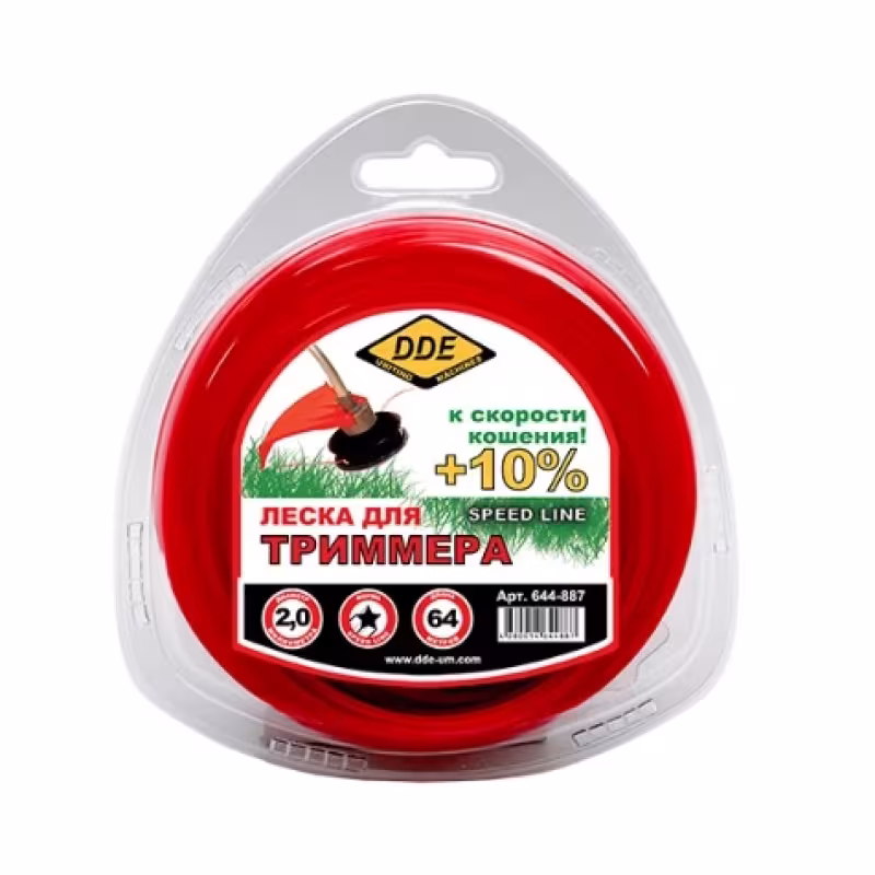 Корд триммерный DDE Speed Line, звезда, 2,0мм*64м