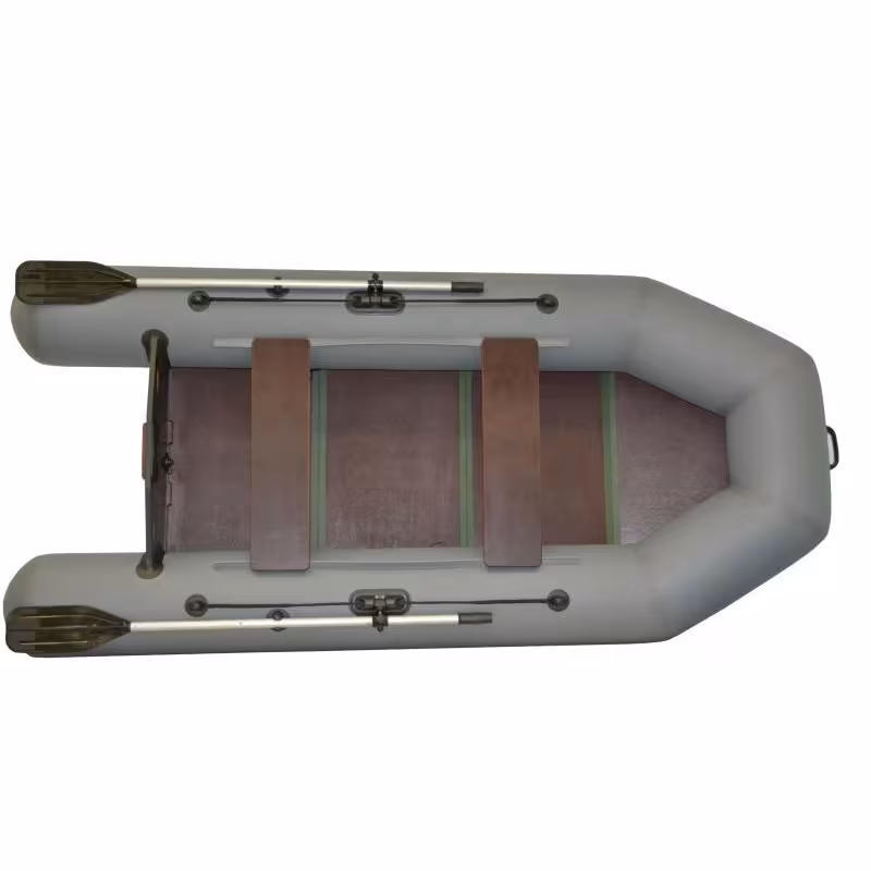 Надувная лодка ПВХ Flinc Феникс 285TC, пайол фанерный, серый