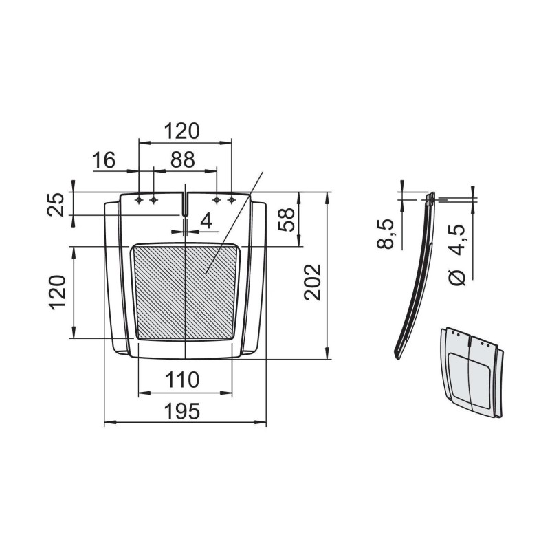 Брызговик крыла Al-Ko EA220/TA220