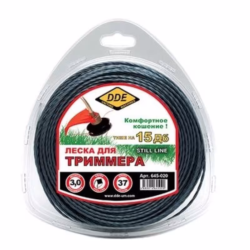 Корд триммерный DDE Still Line, квадрат витой, 3,0мм*37м