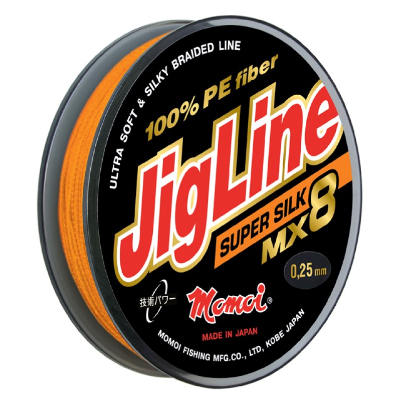 Шнур плетеный Momoi JigLine MX8 Super Silk 0.14 мм, 11 кг, 100 м