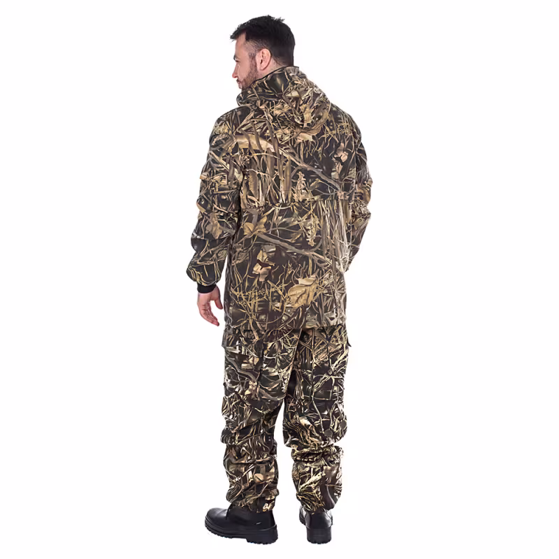 Костюм мужской антимоскитный с ловушками Huntsman Антигнус-Люкс, смесовая ткань, принт Камыш, размер 60-62, 182-188 см