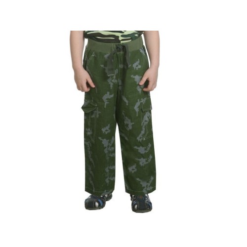 Брюки детские CosmoTex Сафари, хлопок, зеленый камуфляж, 164 см