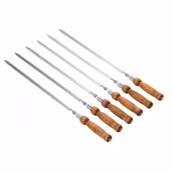 Шампур усиленный с деревянной ручкой 