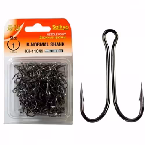 Крючки Saikyo двойн. Normal Shank KH-11041 №1 BN (100 шт)