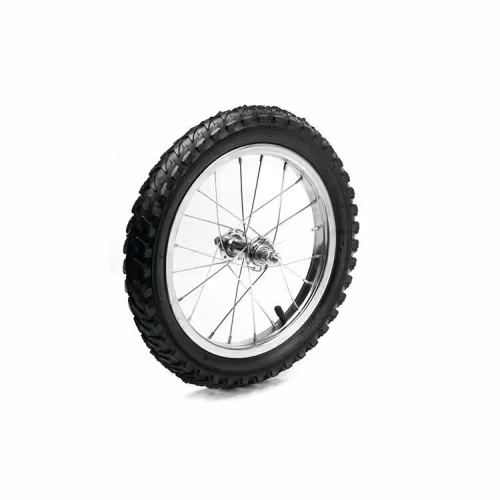 Колесо велосипедное в сборе 14", переднее, хромированный обод