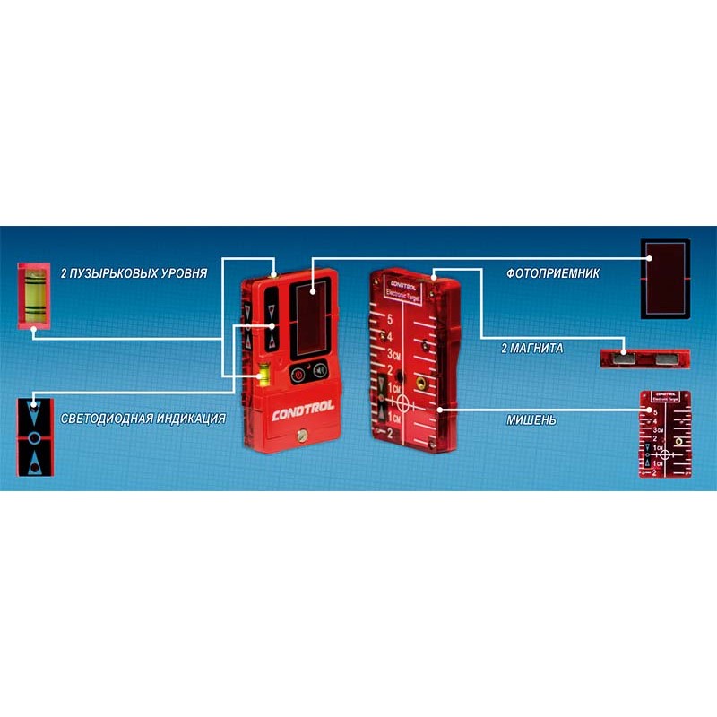 Детектор-отражатель для лазерных нивелиров Condtrol 1-7-032