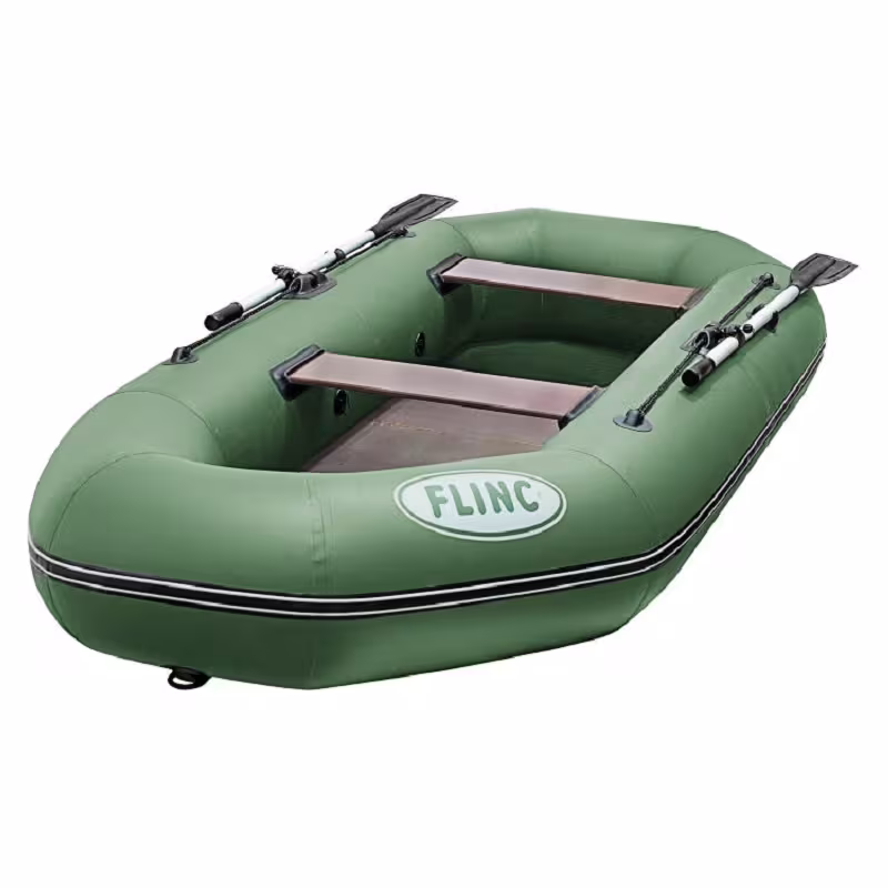 Надувная лодка ПВХ Flinc F260, пайол фанерный, в ассортименте