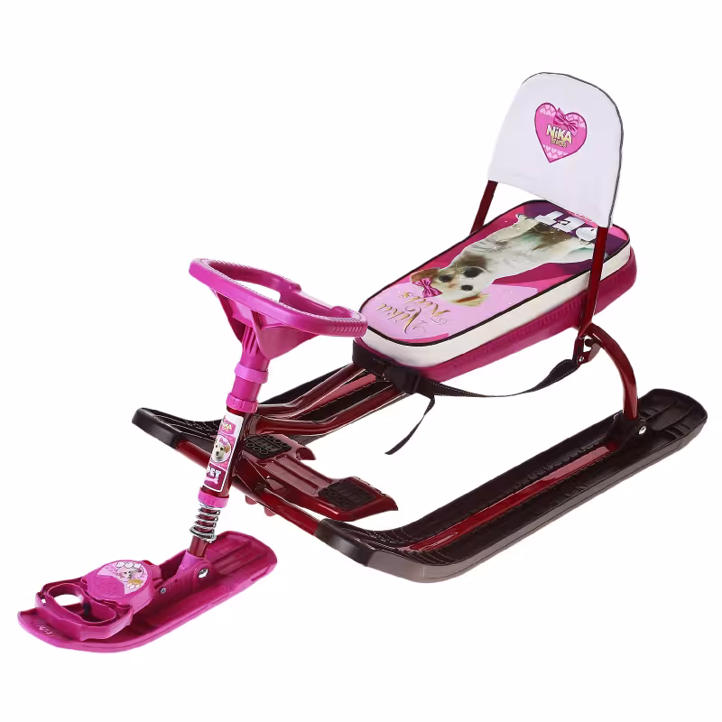 Снегокат со спинкой Nika Kids Тимка Спорт 4-1 Dog, сиреневый