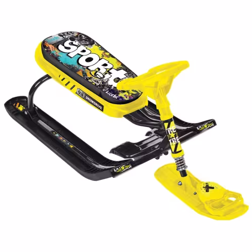 Снегокат Nika Kids Тимка Спорт 5 Граффити, желтый/черный