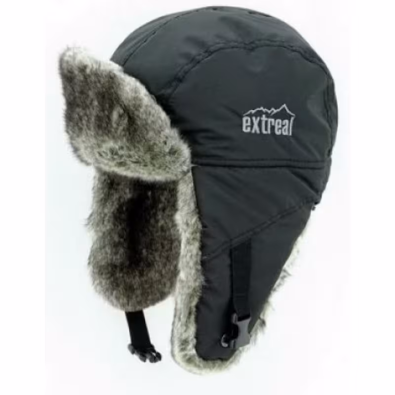 Шапка-ушанка Extreal Диксон, ткань Таслан/мутон, черный, размер XL