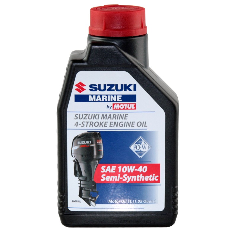 Масло моторное полусинтетическое для 4Т лодочных моторов Suzuki Marine by Motul 10W40 SL, 1л