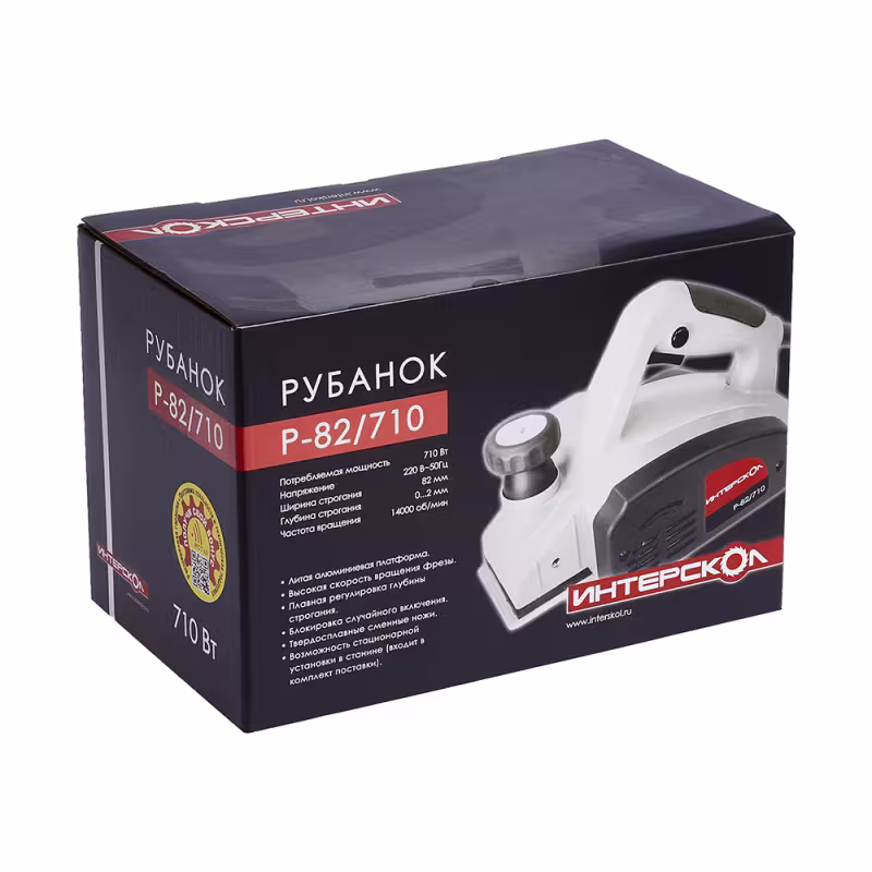Рубанок сетевой Интерскол Р-82/710