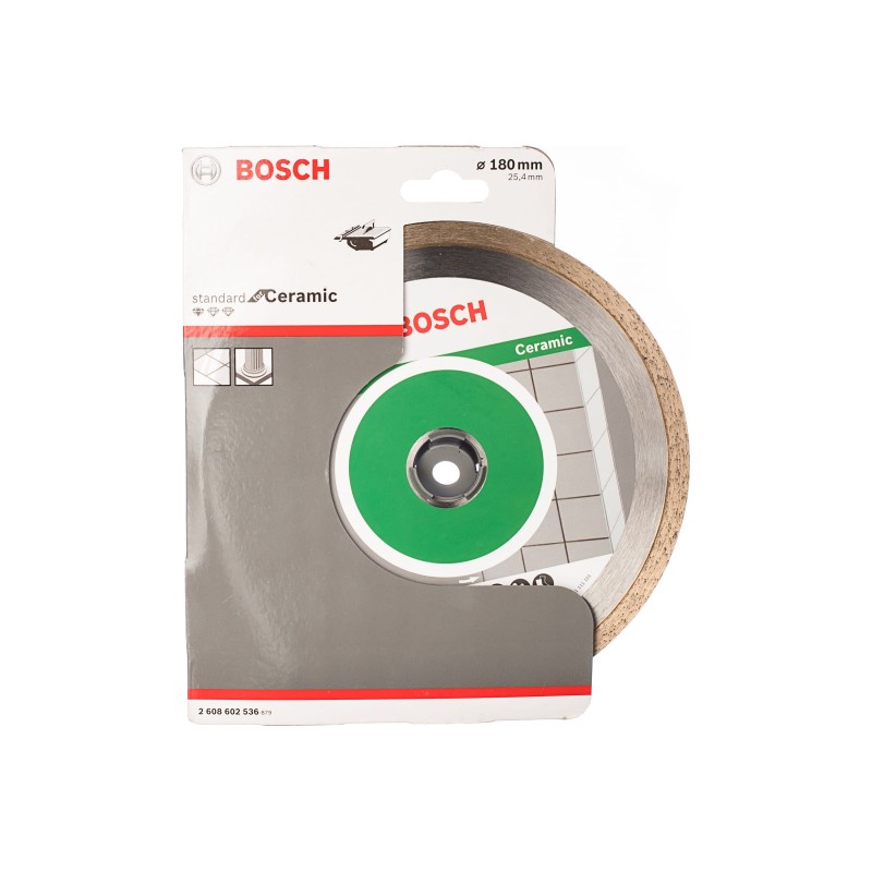 Диск алмазный несегментный BOSCH 2608602536, 180х25,4 мм