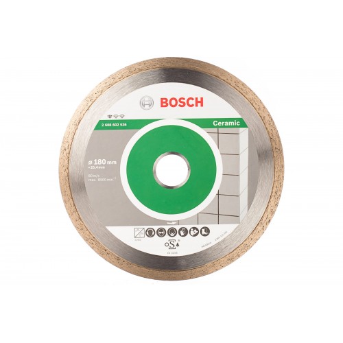 Диск алмазный несегментный BOSCH 2608602536, 180х25,4 мм