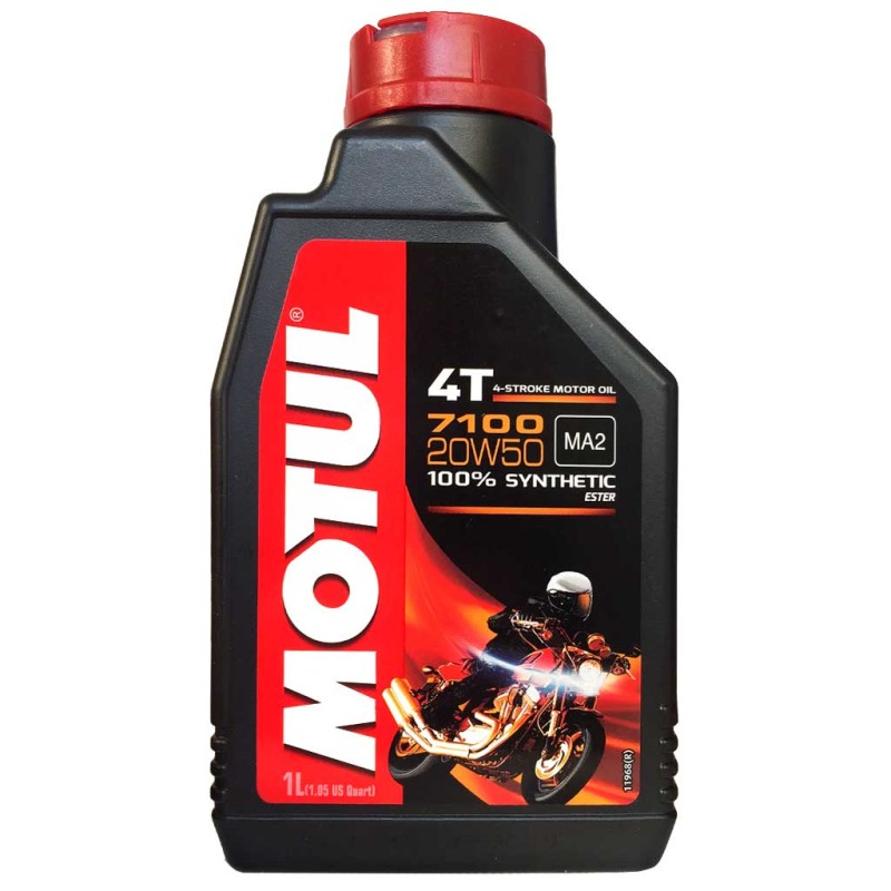 Масло моторное синтетическое для 4Т мотоциклов Motul 7100 20W50, 1л