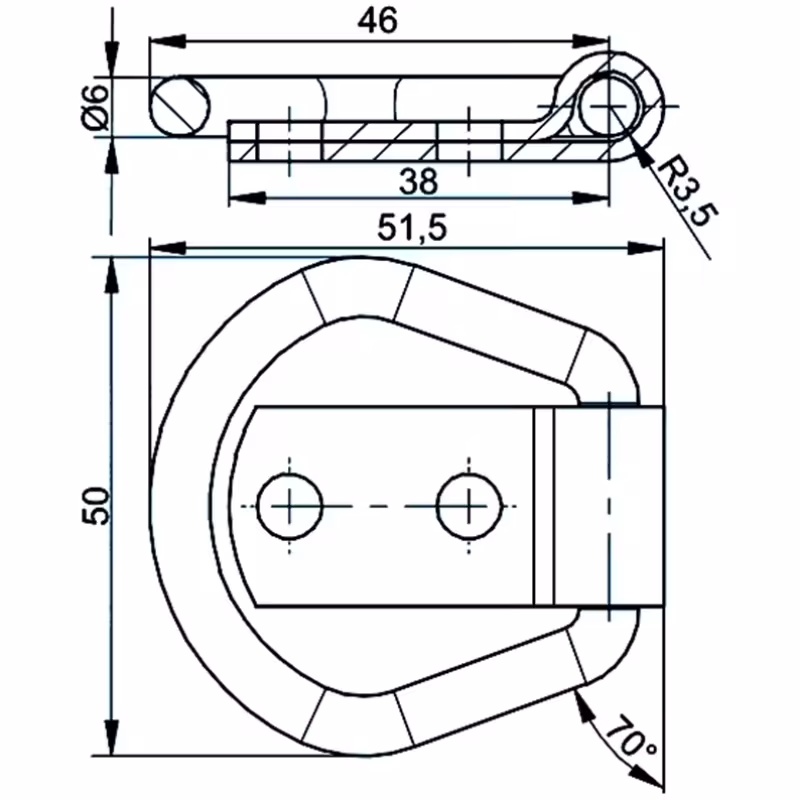 Петля крепления груза в прицепе Knott 6S5707.001