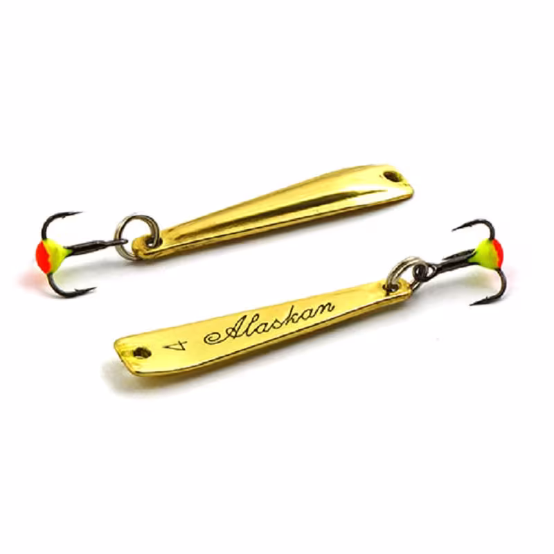 Блесна зимняя с мухой Аляска-NW 60мм., 7гр., латунь
