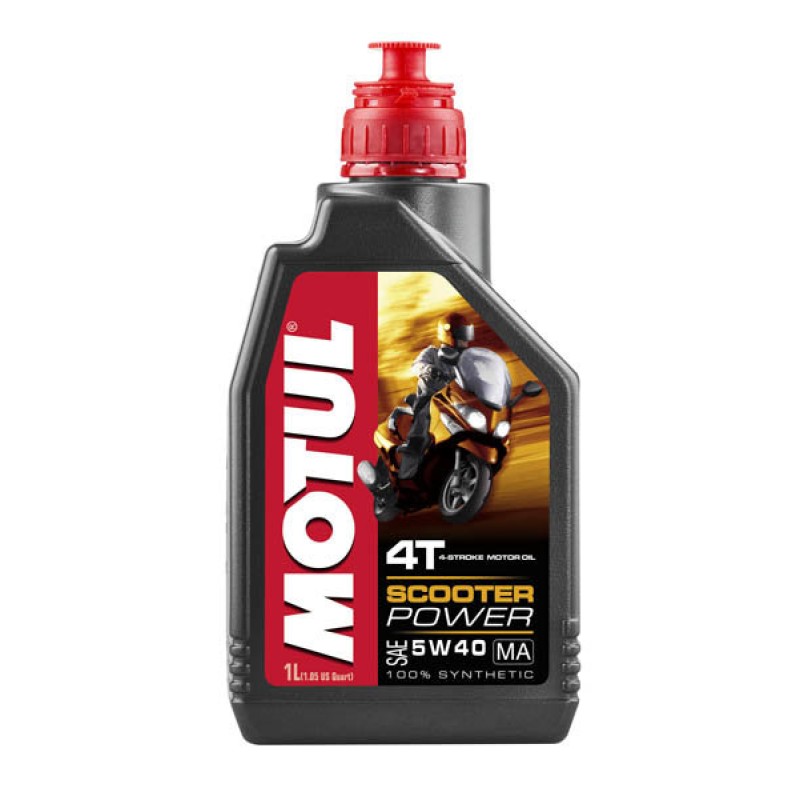 Масло моторное синтетическое для 4Т скутеров Motul Scooter Power 5W40, 1л