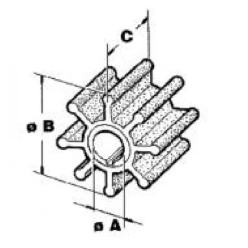 Крыльчатка водяной помпы Quicksilver 47-89984T3 для Mercury 150 DFI/EFI