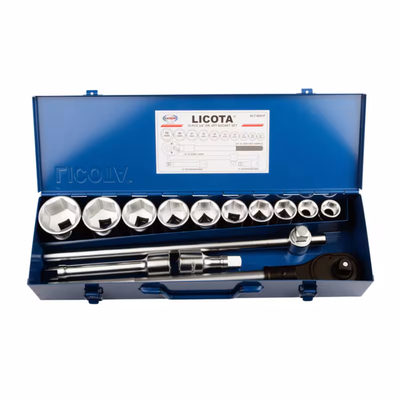Набор торцевых головок Licota ALT-6001F, 15 предметов