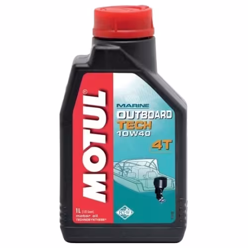 Масло моторное полусинтетическое для 4Т лодочных моторов Motul Outboard Tech 10W40 SJ/SG, 1л