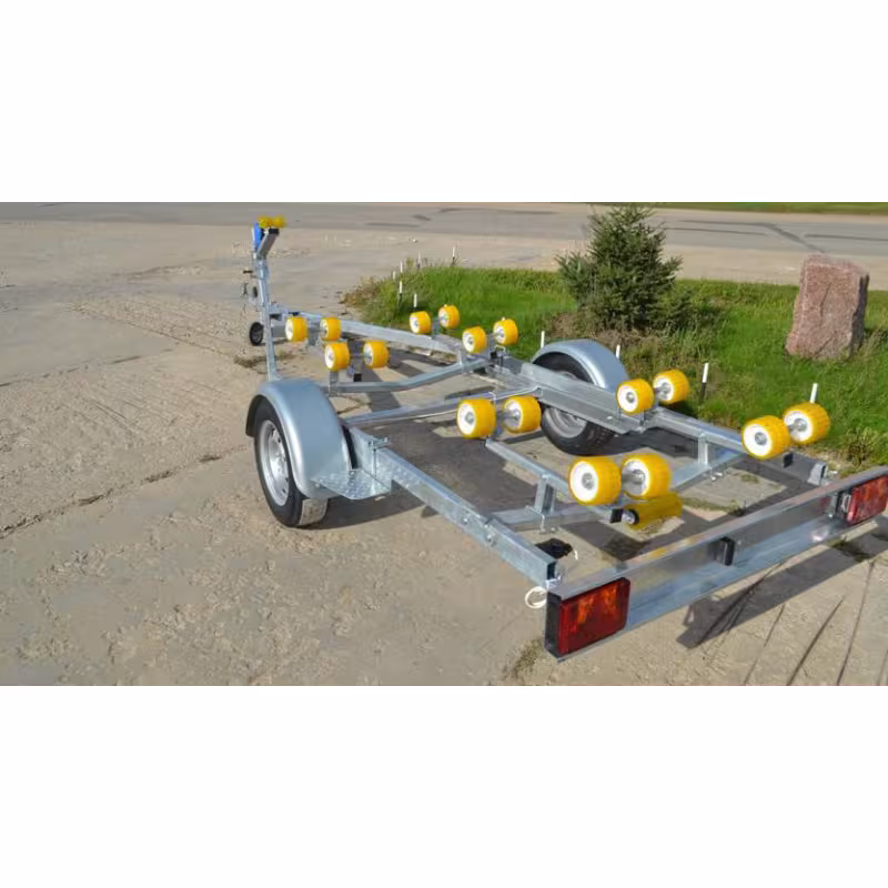 Прицеп лодочный одноосный Трейлер 82944С Дельфин 5.5 Оптима, ролики