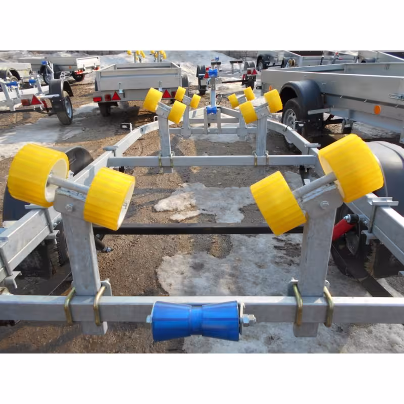 Прицеп лодочный одноосный Трейлер 82944С Дельфин 5.5 Оптима, ролики