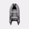 Надувная лодка ПВХ Gladiator C370AL, пайол алюминиевый, светло-серый/темно серый