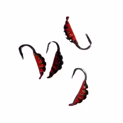 Мормышка с ушком Опарыш (4гр.) черно-красная