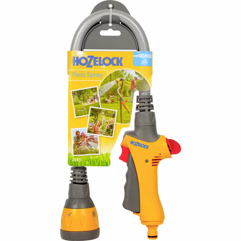 Пистолет поливочный на гибком шланге Hozelock Flexi Spray Plus, 4 режима