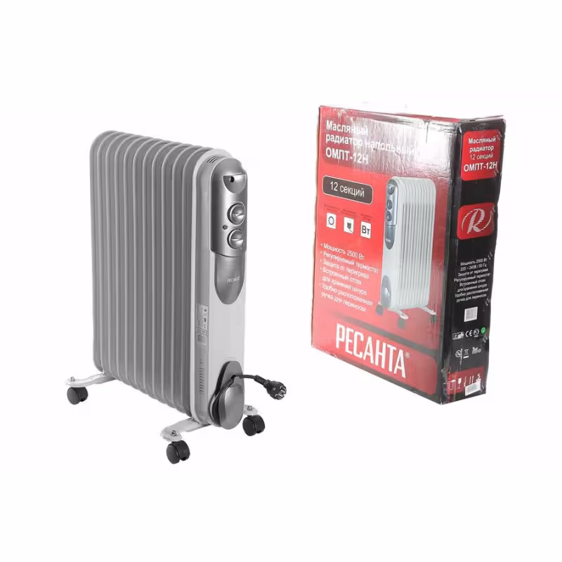 Масляный радиатор Ресанта ОМПТ-12Н
