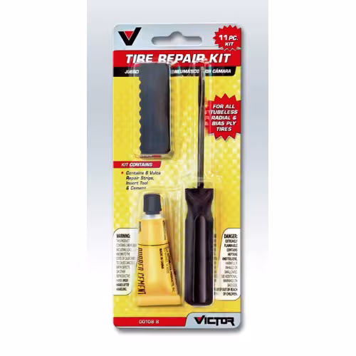 Набор для ремонта бескамерных шин Victor V108-8 (шило, клей, жгуты 9 шт.)
