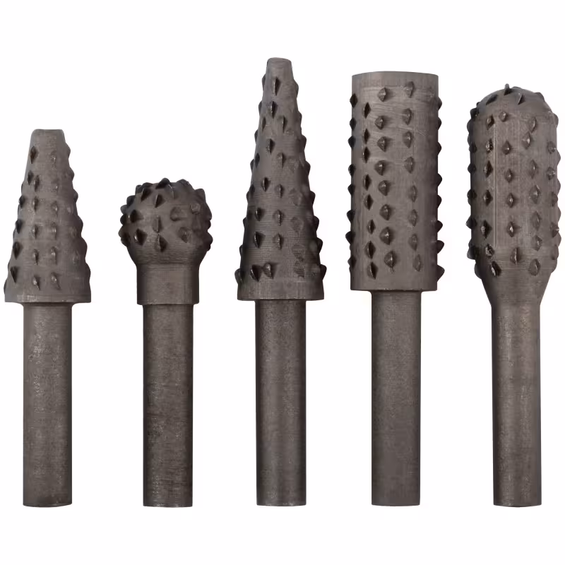 Шарошки абразивные для фигурных отверстий по дереву Fit 36455, 5 шт.