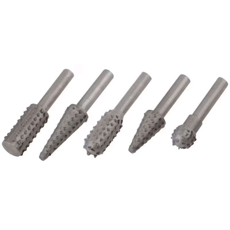 Шарошки абразивные для фигурных отверстий по дереву Fit 36455, 5 шт.