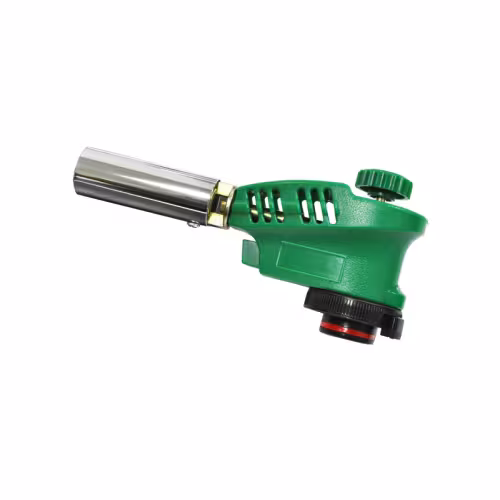 Насадка на газовый баллон c пьезоподжигом ЗЕЛЕНАЯ (AT35998)