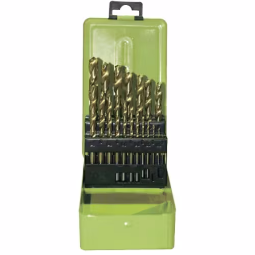 Набор сверл по металлу 19пр. 1-10мм (титановое покрытие) Pobedit