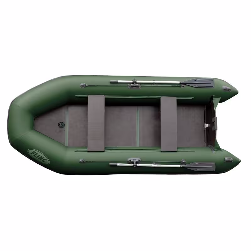 Надувная лодка ПВХ Flinc FT360K, пайол фанерный, оливковый