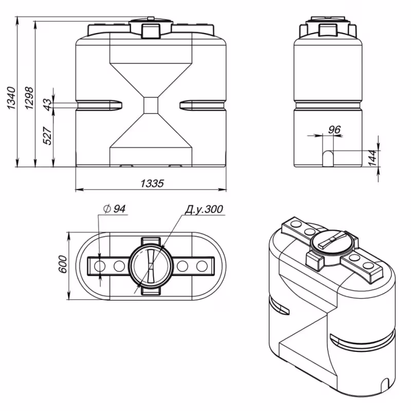 Бак ЭкоПром S750, 750 л