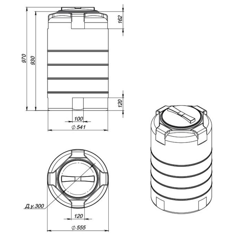 Бак ЭкоПром T200, 200 л