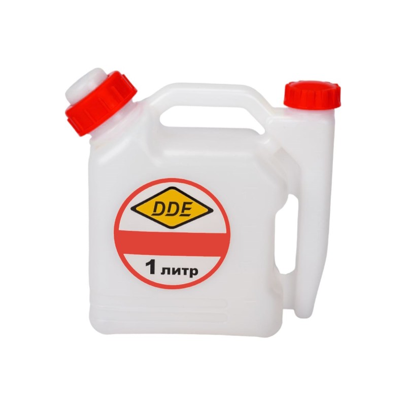 Канистра пластиковая для топлива DDE 247-002, белый, 1 л