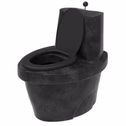 Туалет торфяной с термосиденьем ЭкоПром Rostok, черный гранит