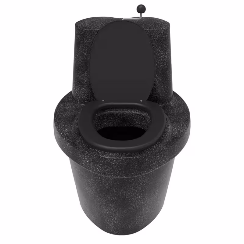 Туалет торфяной с термосиденьем ЭкоПром Rostok, черный гранит