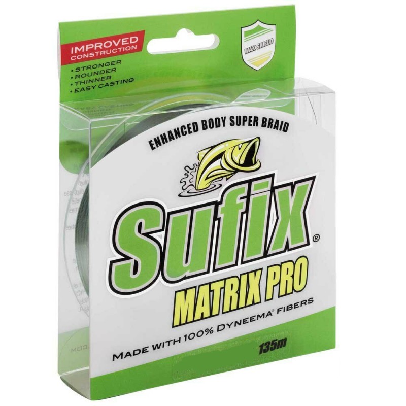 Леска плетеная Sufix Matrix Pro 0.18 мм, 13.5 кг, 135 м